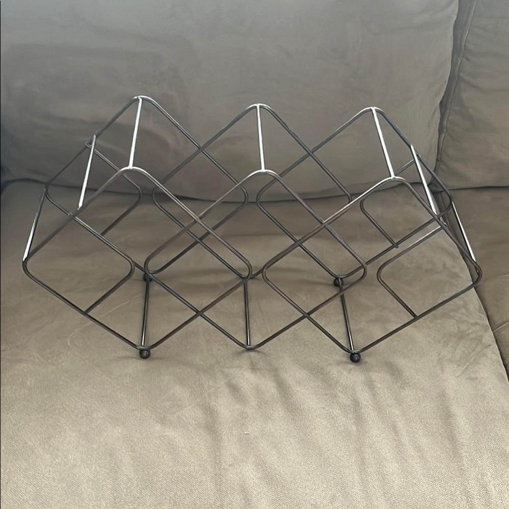 Geometric Metal Wine Rack - Picture 2 of 2